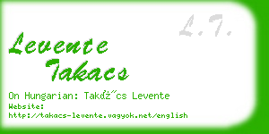 levente takacs business card